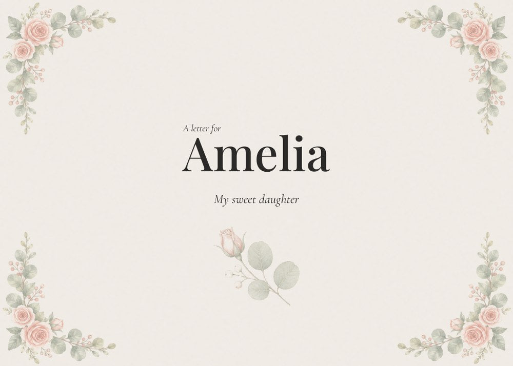 Eucalyptus and Blush Letter for a Loved One
