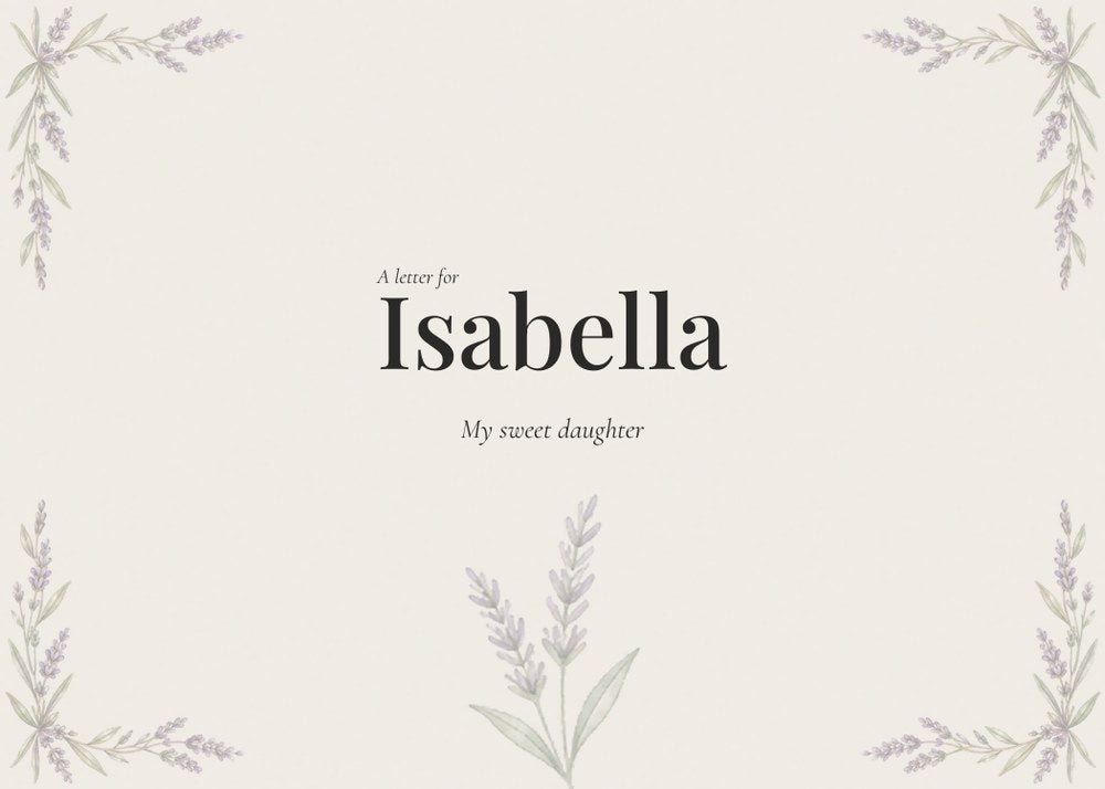 Lavender Letter for a Loved One