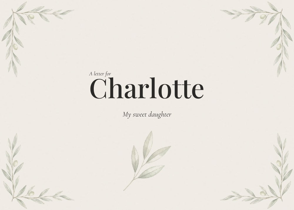 Olive Letter for a Loved One