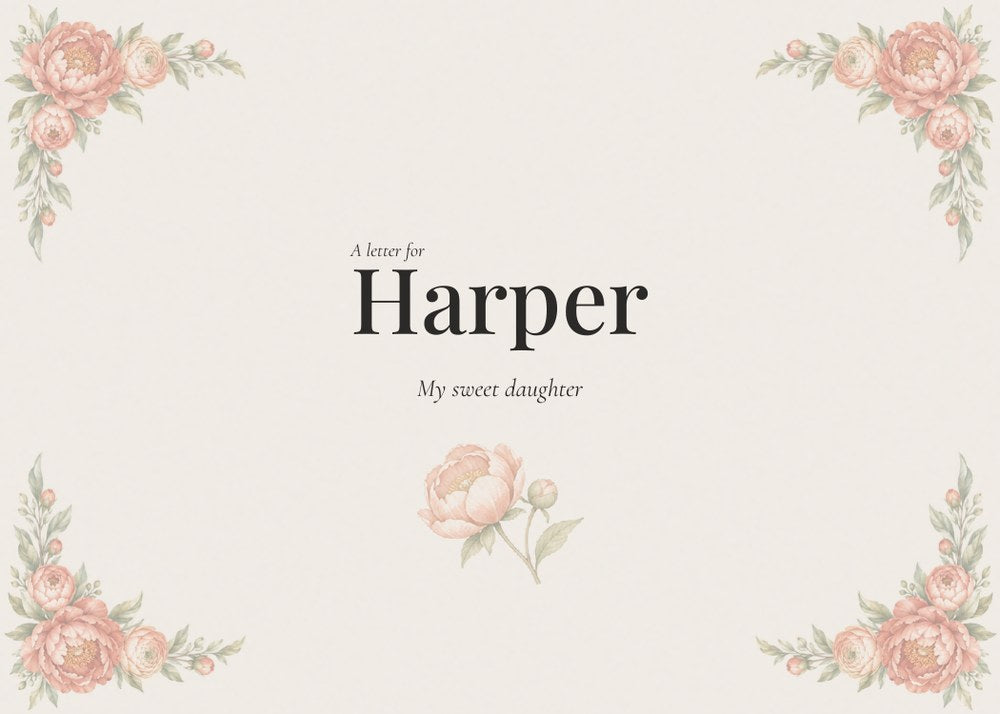 Peony Letter for a Loved One